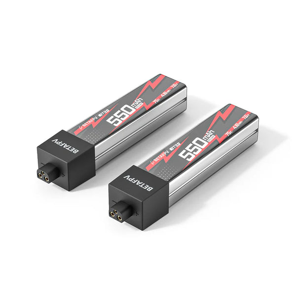 2S 550mAh 75C LiHV Battery with BT3.0 Connector 2-Pack