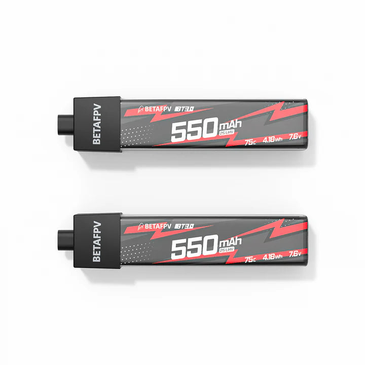 2S 550mAh 75C LiHV Battery with BT3.0 Connector 2-Pack