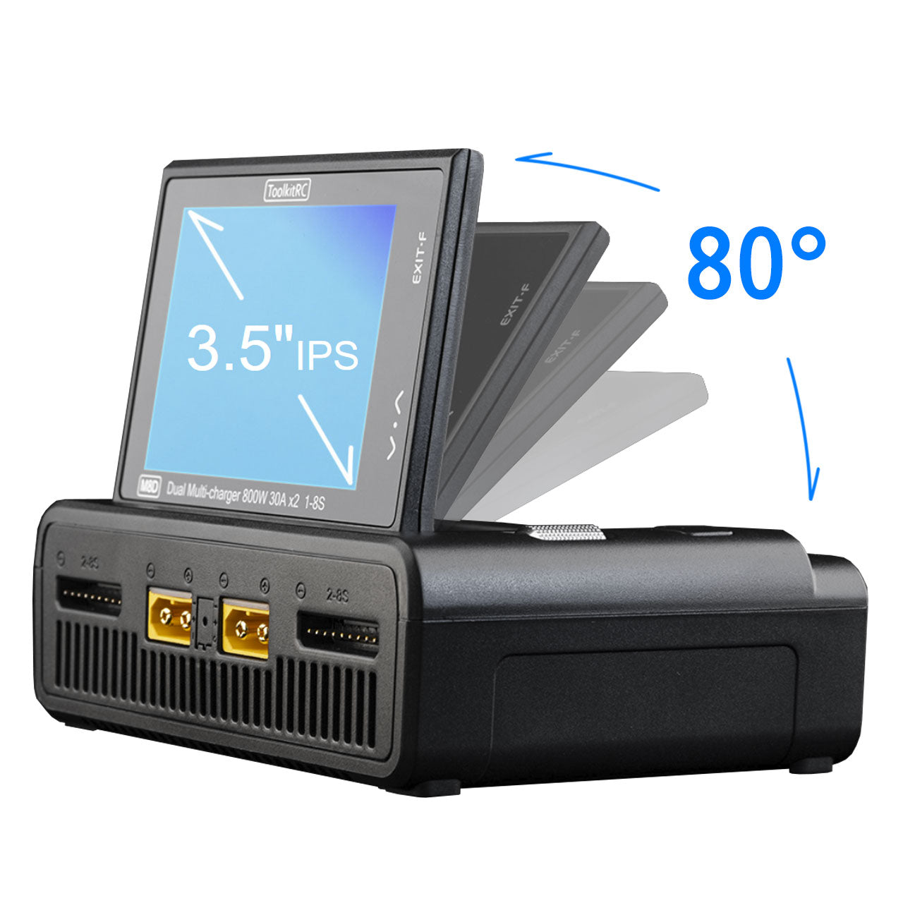 M8D 800W 1-8S Touch Screen Dual Channel DC Smart Charger – Rotor Riot