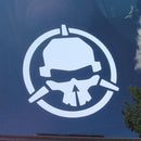 Rotor Riot Skull Decal - Choose Size
