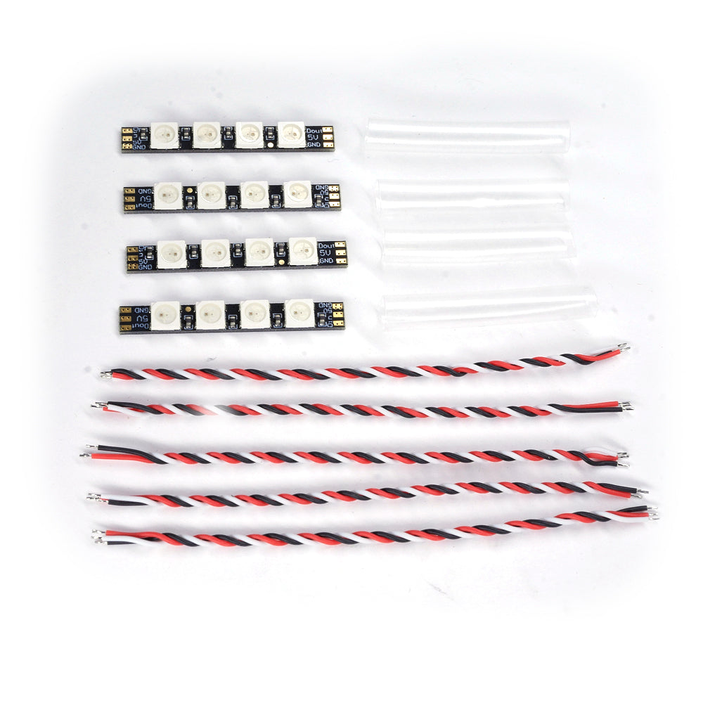 RGB LED strip addressable colors 4pcs/set+ cables
