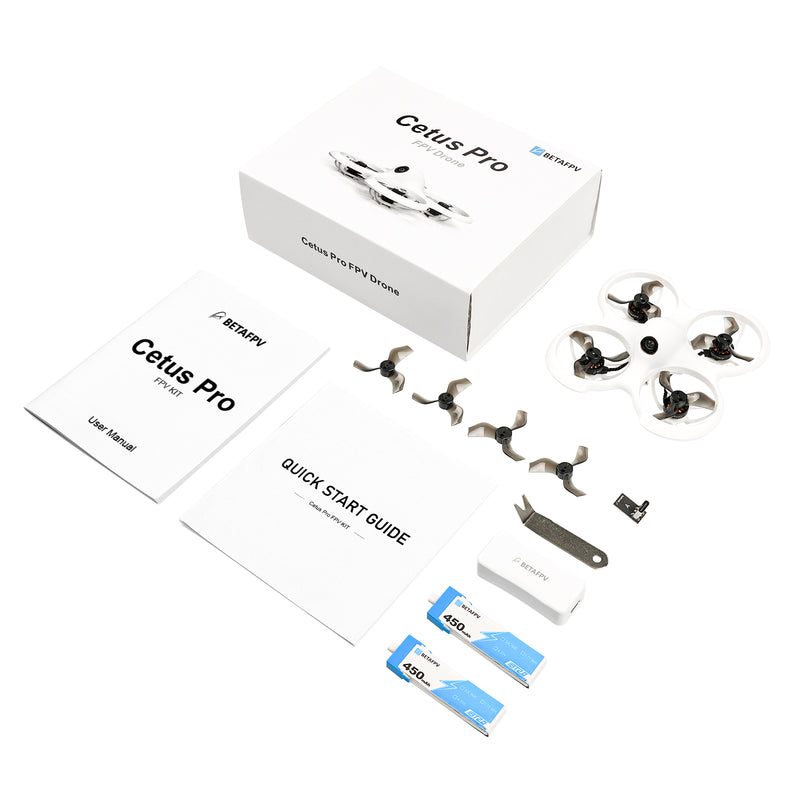 BETAFPV Cetus Pro FPV Drone Kit with 3 Flight Modes Altitude Hold Emergency  Landing Self Protection Turtle Mode with Radio Transmitter Goggles for FPV